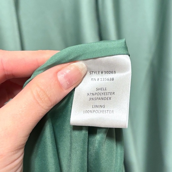 Hutch Mint Green Satin Slip Bow Shoulder Tie Midi Dress Formal Wedding Size 8 - Picture 9 of 9